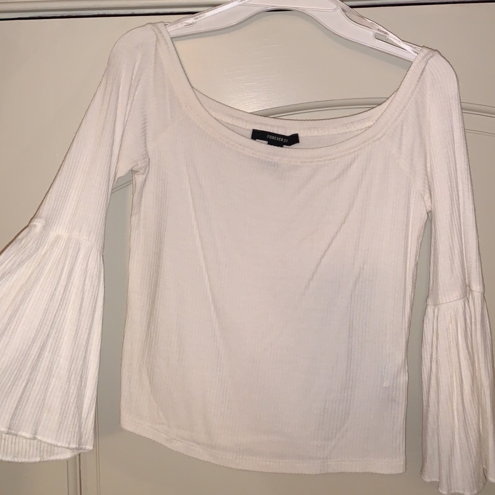 Off shoulder white top